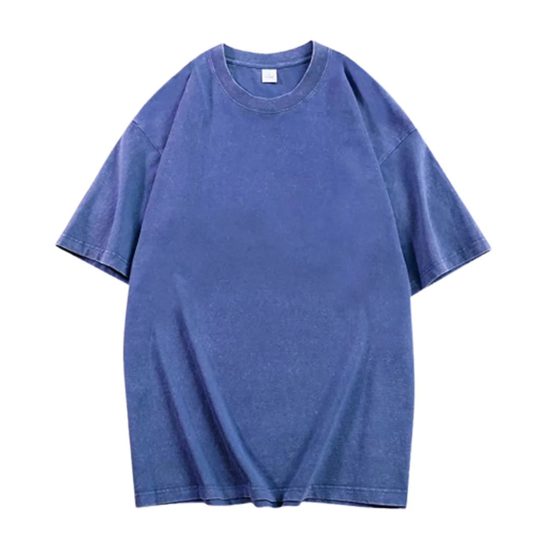 Summer Acid Washed Vintage Couple T-Shirts Street Hip Hop Retro Punk T Shirt women Casual Cotton Short Sleeve Wash Tops