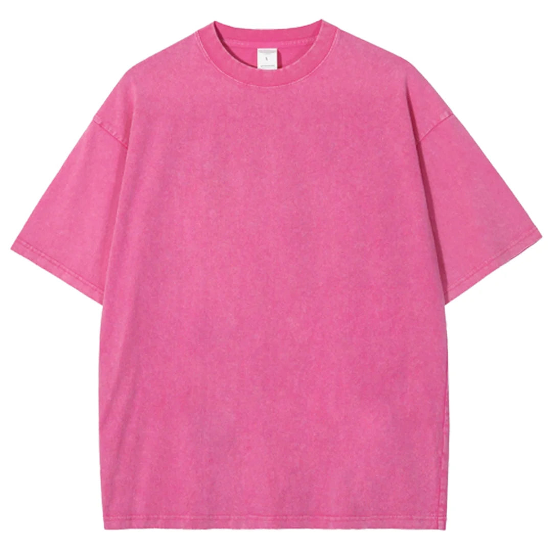 Summer Acid Washed Vintage Couple T-Shirts Street Hip Hop Retro Punk T Shirt women Casual Cotton Short Sleeve Wash Tops