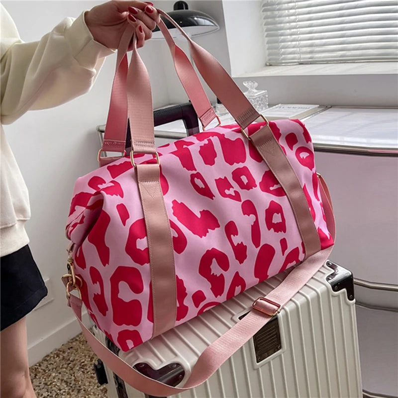 Large Capacity Women Travel Bags Duffle Shoulder Bag Multi-functional for Girls Female Sports Storage Fitness Handbag
