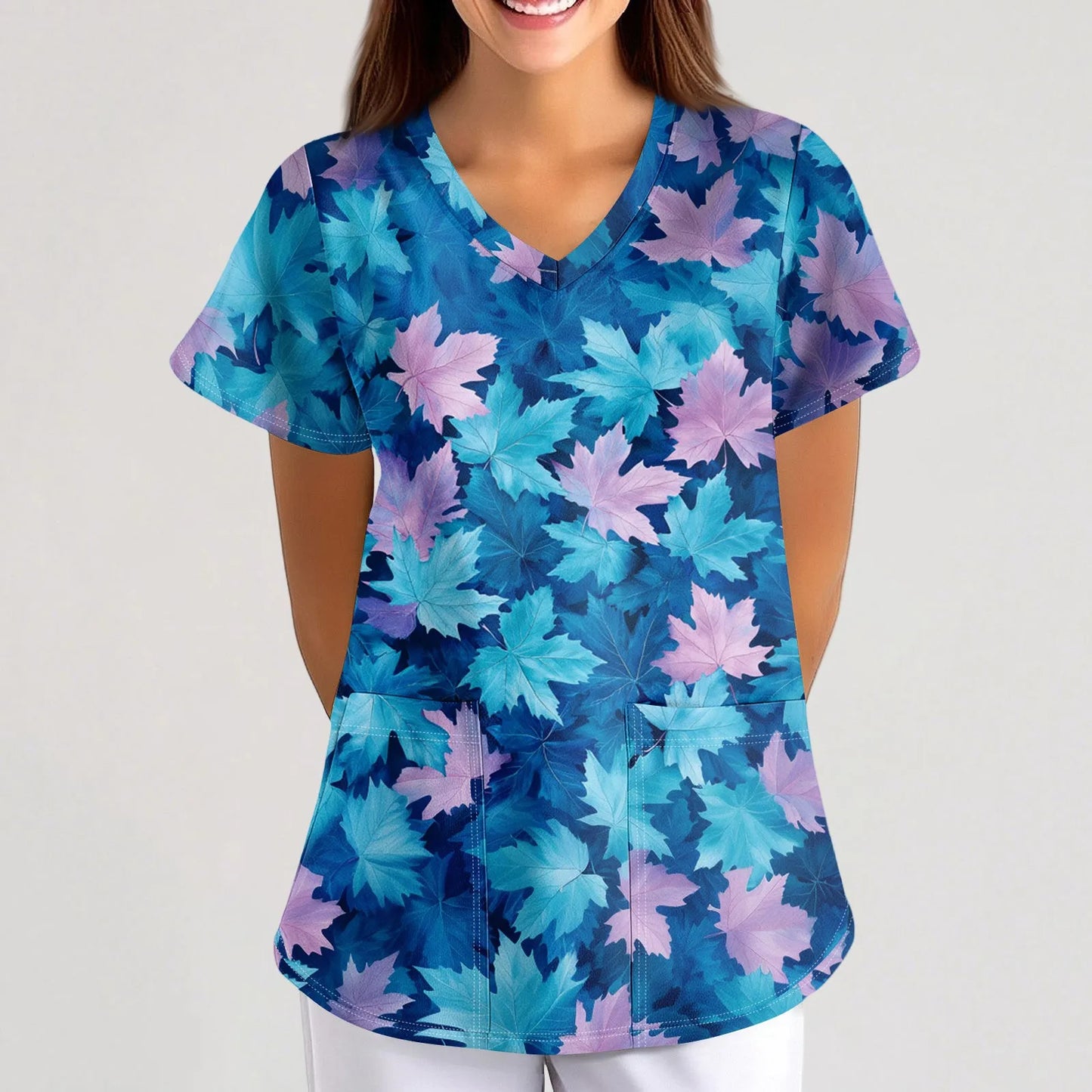 Women's Casual Nurse Uniform Cute