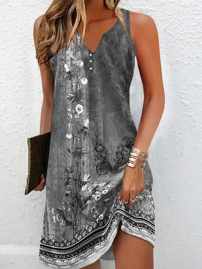 Women's Dresses Summer Fashion Stitching Bohemian Vacation Woman Basic sleeveless