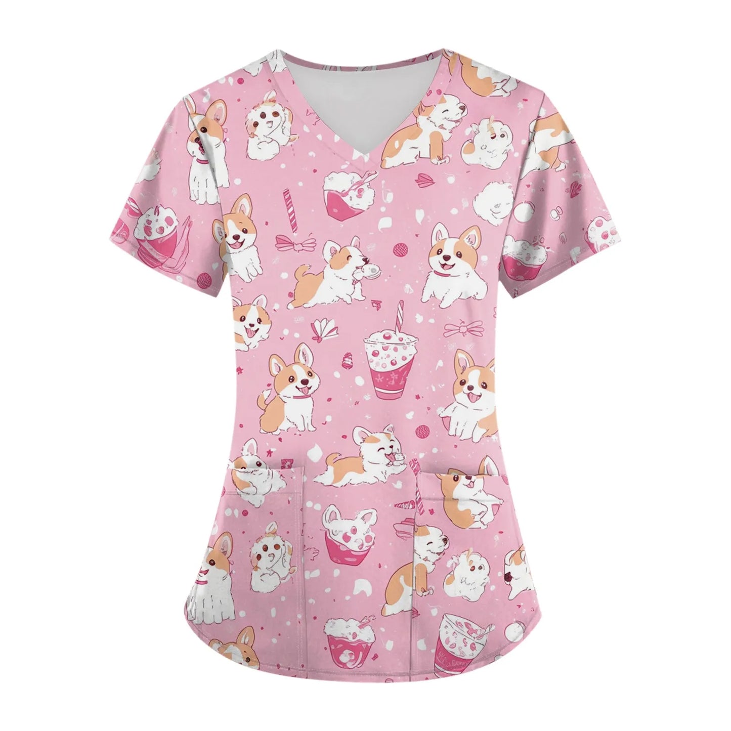 Women's Casual Nurse Uniform Cute