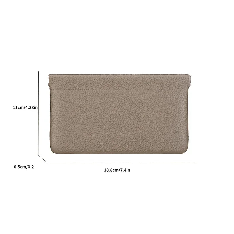 Real Cowhide, Long Wallet, Passport, Driver's License, Document Holder, Data Cable, Cosmetic Bag, Storage wallets for women