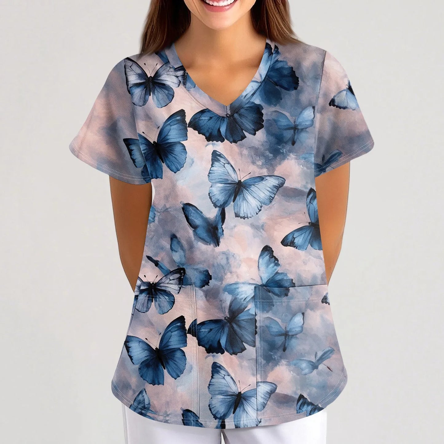 Women's Casual Nurse Uniform Cute