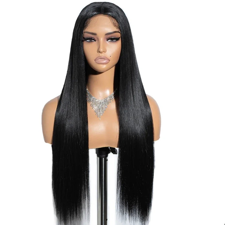 Pre Cut Straight Glueless Wig Human Hair 5x5 Ready To Wear Brazilian Lace Front Wigs For Women