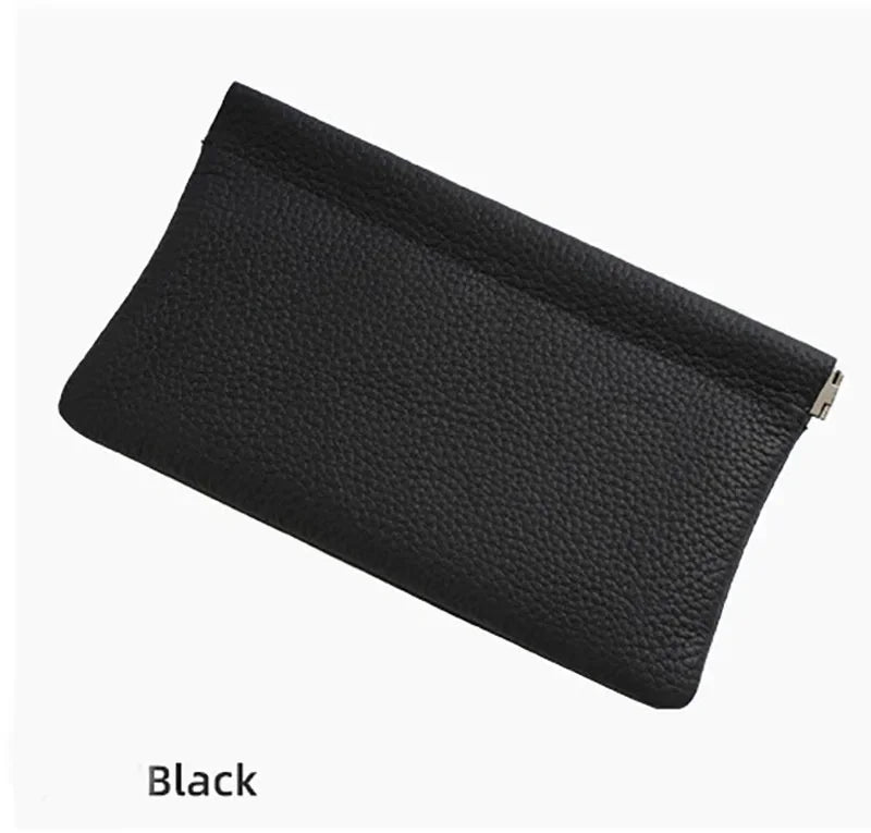 Real Cowhide, Long Wallet, Passport, Driver's License, Document Holder, Data Cable, Cosmetic Bag, Storage wallets for women