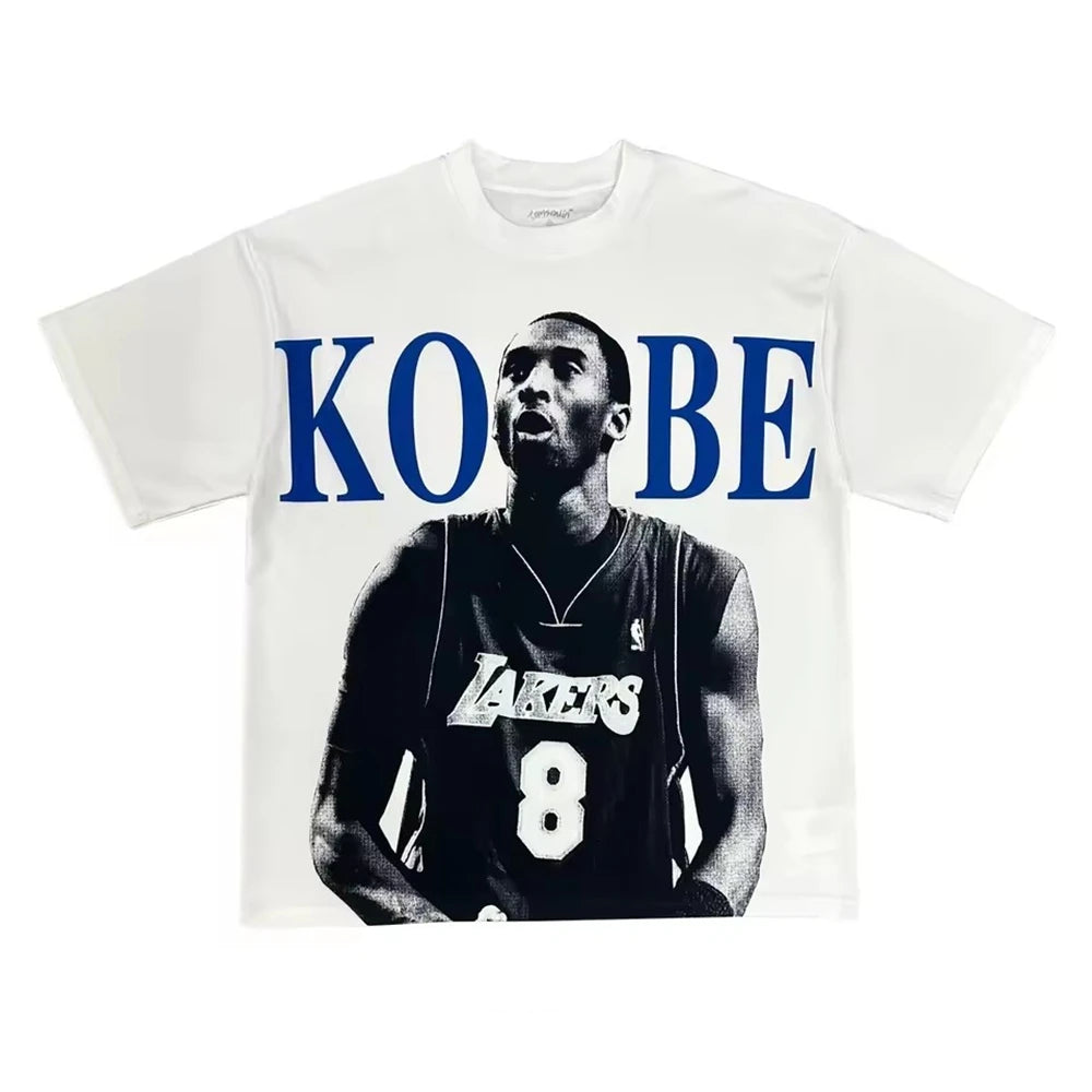 Basketball Star Tee Shirt Homme New in Top Unisex Men Women Clothing short sleeve Round Neck Printing Pullover T-shirt
