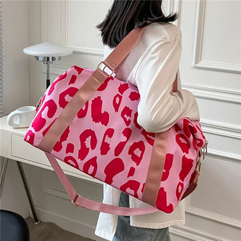Large Capacity Women Travel Bags Duffle Shoulder Bag Multi-functional for Girls Female Sports Storage Fitness Handbag