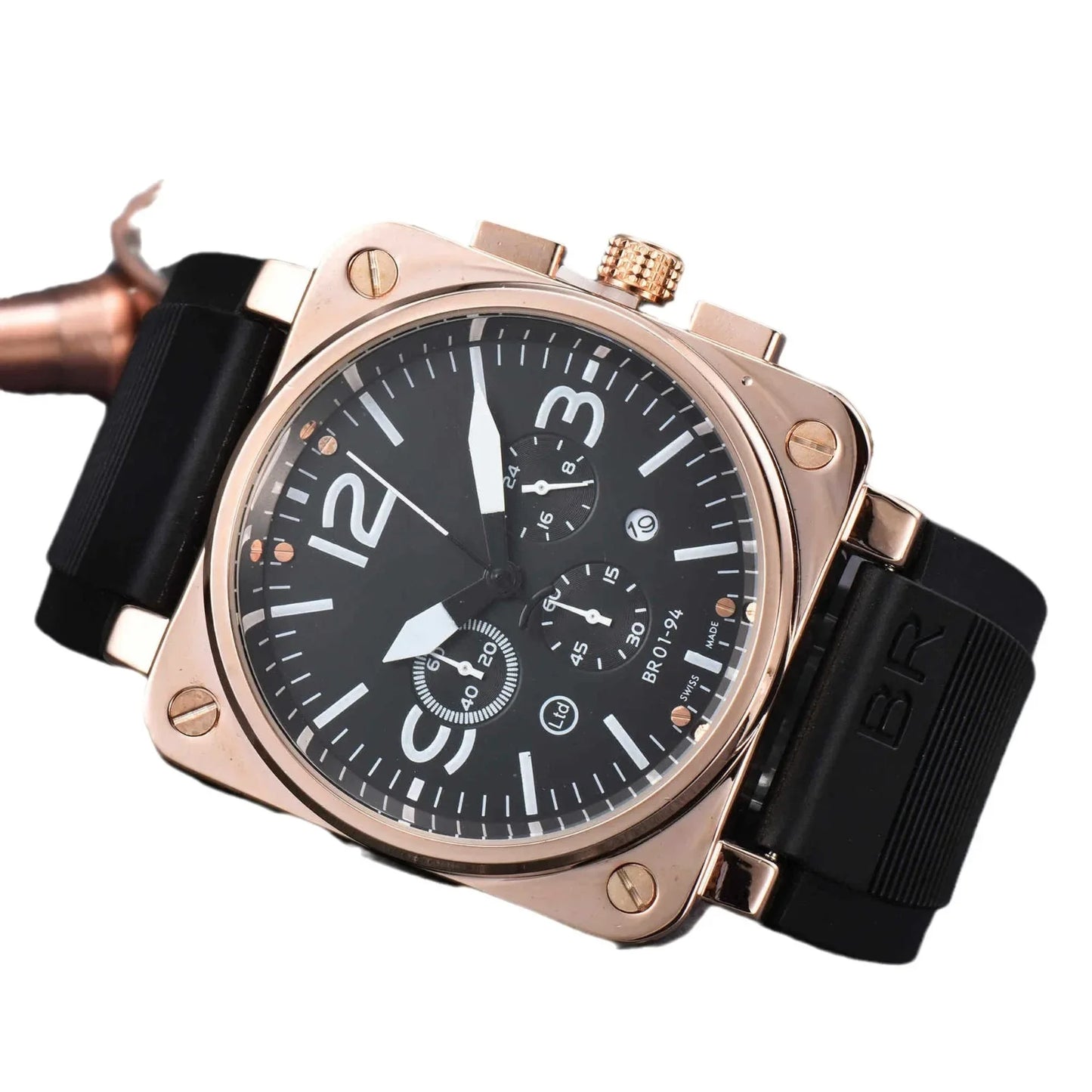High-End BR Original Brand Watches For Mens High Quality Square Automatic Mechanical Watch Business Sports AAA Clock