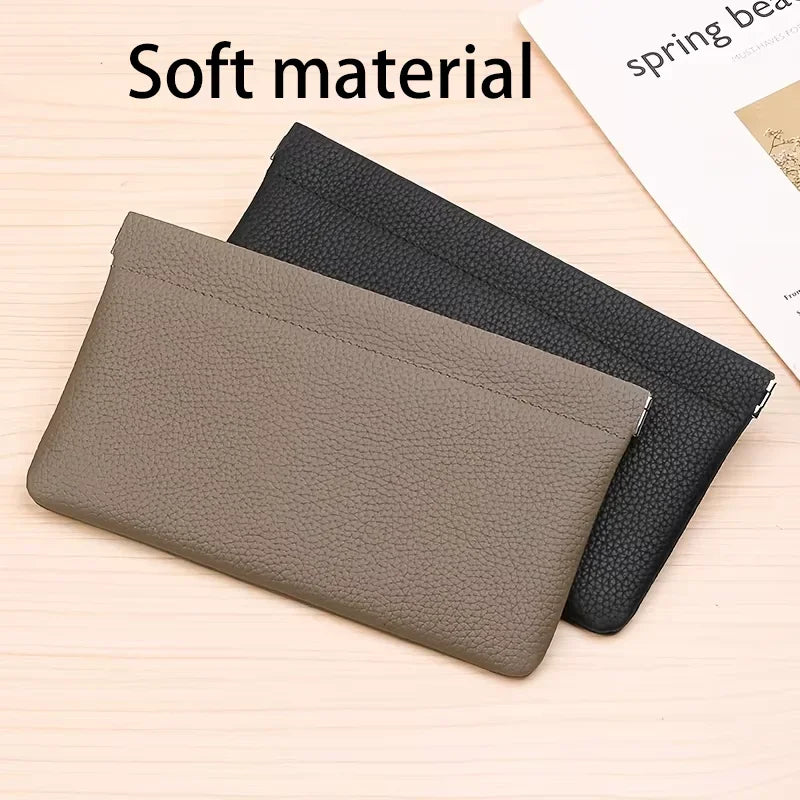 Real Cowhide, Long Wallet, Passport, Driver's License, Document Holder, Data Cable, Cosmetic Bag, Storage wallets for women