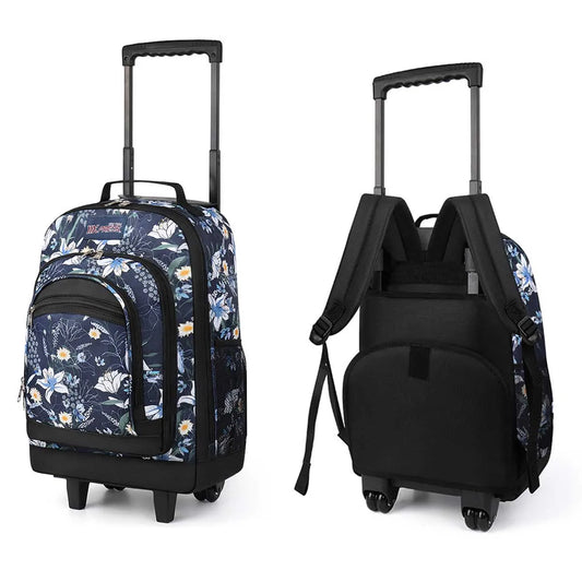 20 Inch Rolling Backpacks For Adults Large Capacity Backpack with Wheels Trolley Suitcase Wheeled Bag Laptop Backpack
