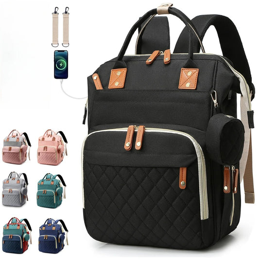 Multifunctional Diaper Bag Backpack Baby Bag, Baby Girl Boy Diaper Bag for Dad Mom , Large Capacity Nursing Diaper Bag
