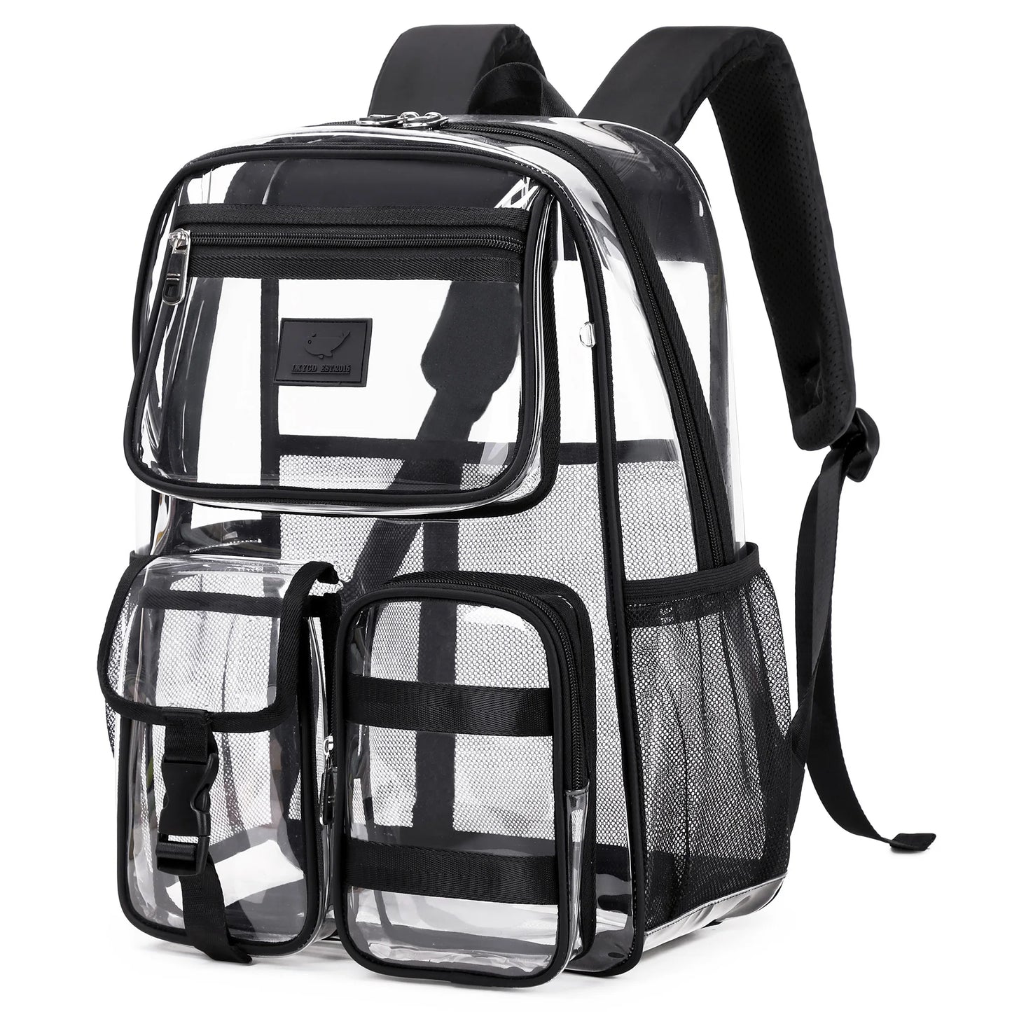 Clear Backpack for School Stadium Approved Transparent Heavy Duty See Through College Bookbag Travel Work Daypack Security