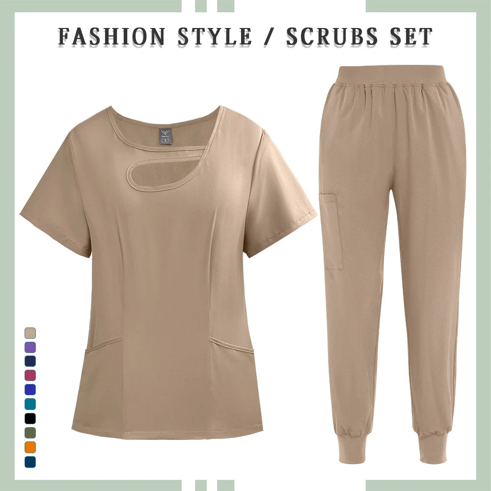 Wholesale Operating Room Work Clothes Medical Uniforms Women Hospital Work Scrubs Set Supplies Dental Nurse Suit Jogger Workwear