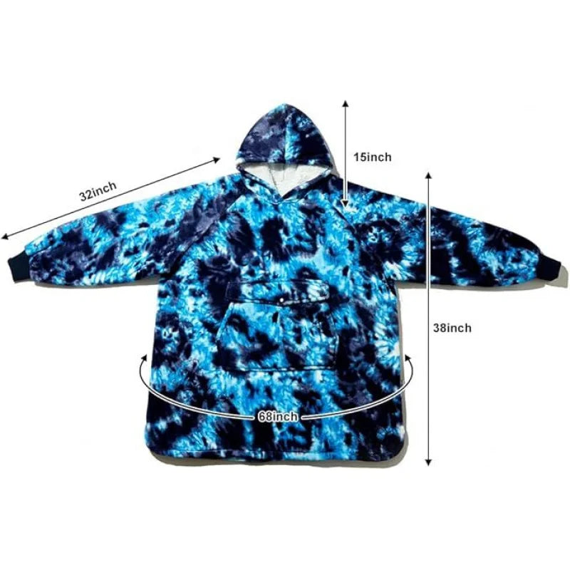 Wearable Blanket Hoodie Oversized Sherpa Hooded as Birthday Gifts for Mom Women Girlfriend Men Cozy Sweatshirt with Giant