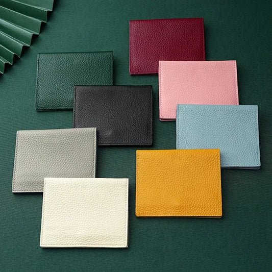8 Slots Cardholder Ultra-thin Leather Mini Wallet Slim Bank Credit Card Holder Men's Business Small ID Case for Women Purse