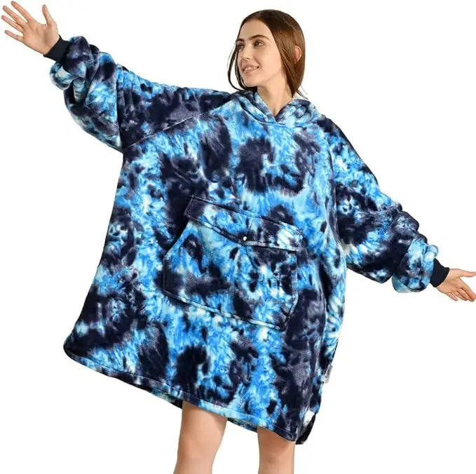 Wearable Blanket Hoodie Oversized Sherpa Hooded as Birthday Gifts for Mom Women Girlfriend Men Cozy Sweatshirt with Giant