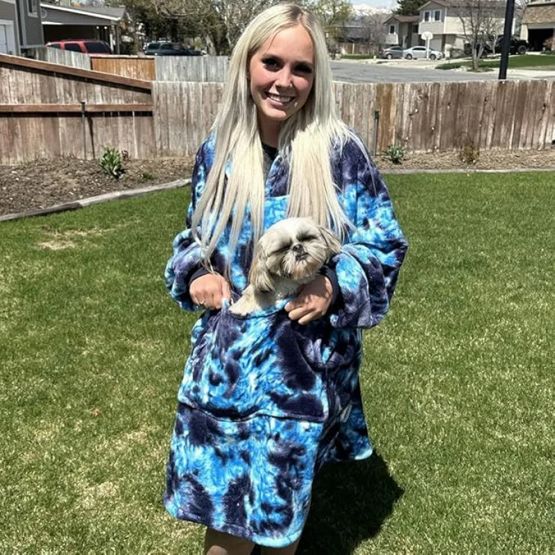 Wearable Blanket Hoodie Oversized Sherpa Hooded as Birthday Gifts for Mom Women Girlfriend Men Cozy Sweatshirt with Giant