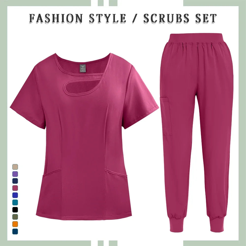 Wholesale Operating Room Work Clothes Medical Uniforms Women Hospital Work Scrubs Set Supplies Dental Nurse Suit Jogger Workwear
