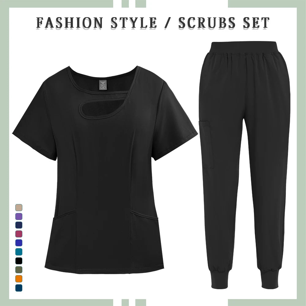 Wholesale Operating Room Work Clothes Medical Uniforms Women Hospital Work Scrubs Set Supplies Dental Nurse Suit Jogger Workwear