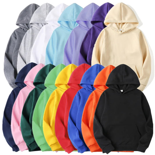 New Fashion Men's Women's Hoodies Spring Autumn Winter Casual Hoodies Sweatshirts Men Tops Solid Color Hoodie Sweatshirt