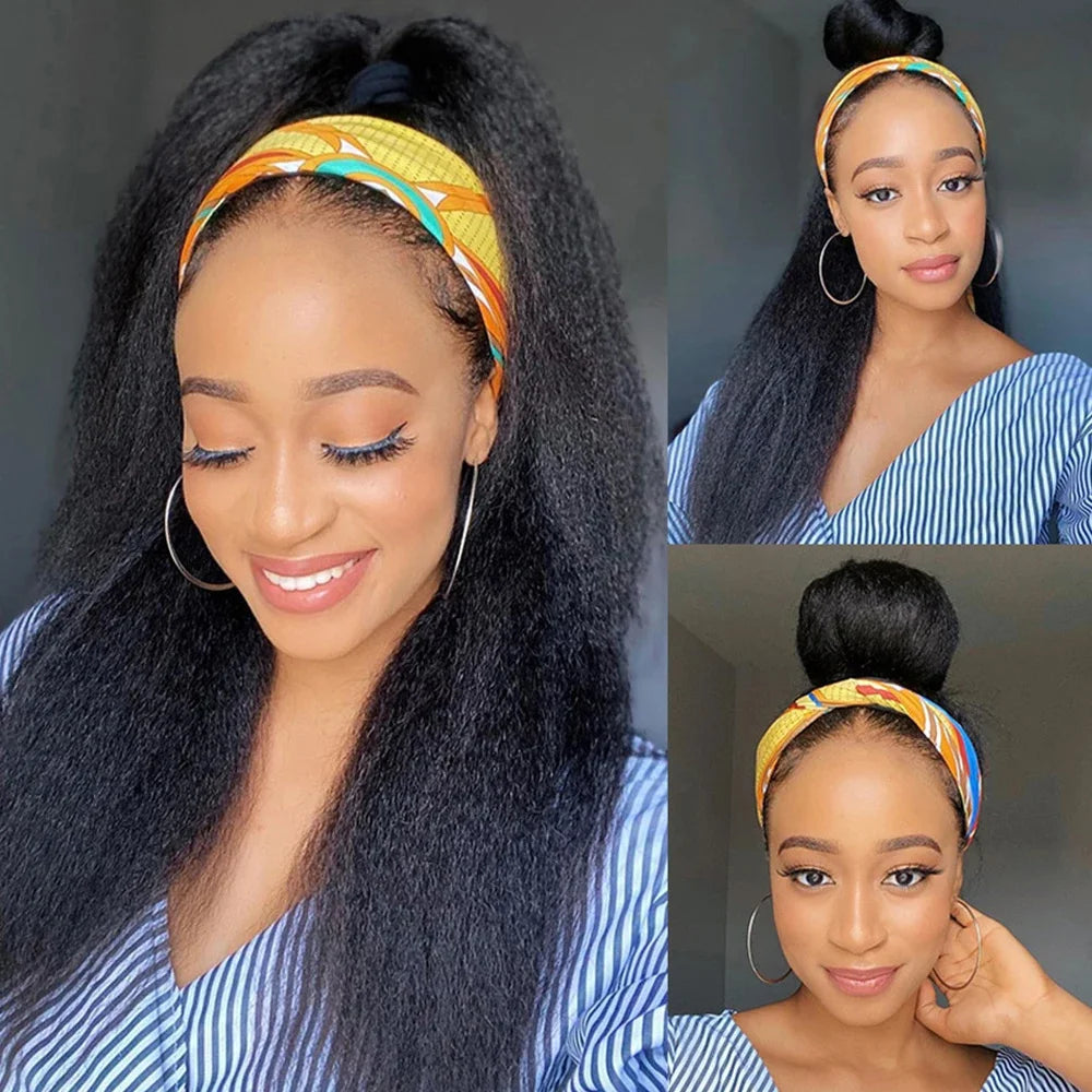 Brazilian Virgin Human Hair 13X4 Kinky Straight HD Lace Front Glueless Wigs for Women Pre Bleached Knots  Human Hair Wig