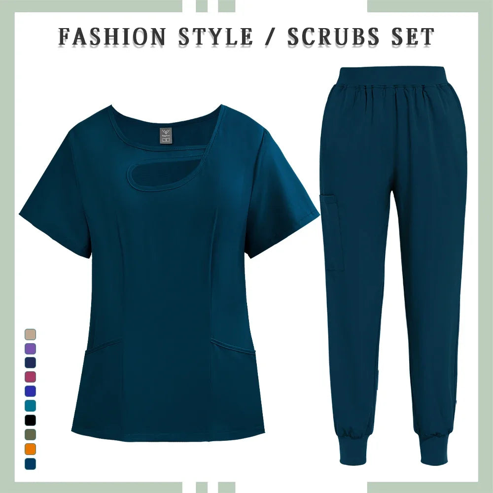 Wholesale Operating Room Work Clothes Medical Uniforms Women Hospital Work Scrubs Set Supplies Dental Nurse Suit Jogger Workwear