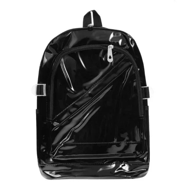 Fashion Transparent Backpack Waterproof PVC Clear Plastic Daily Teenager Girls Notebook School Bag