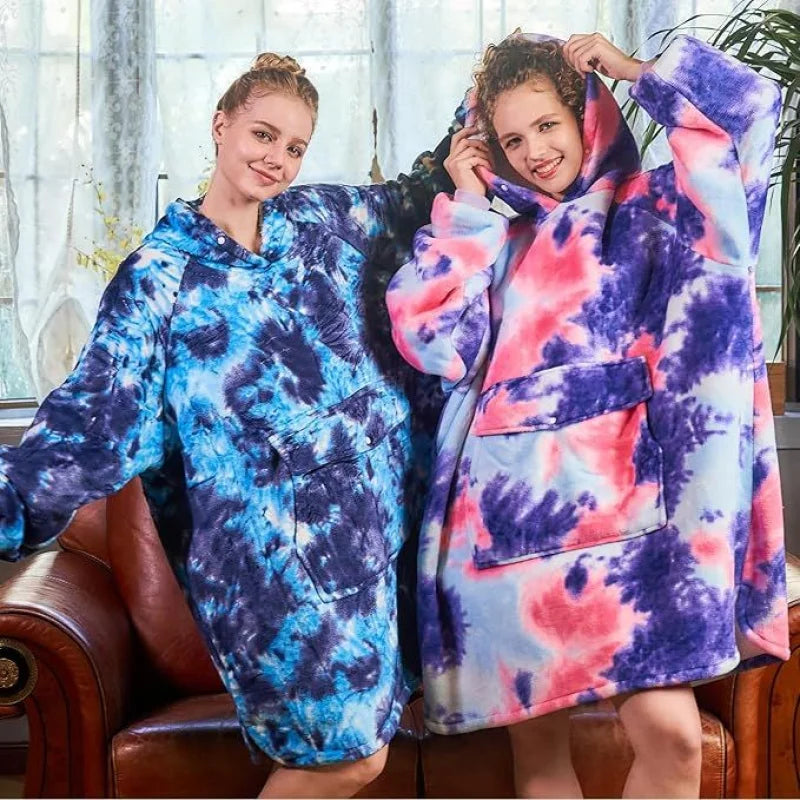 Wearable Blanket Hoodie Oversized Sherpa Hooded as Birthday Gifts for Mom Women Girlfriend Men Cozy Sweatshirt with Giant