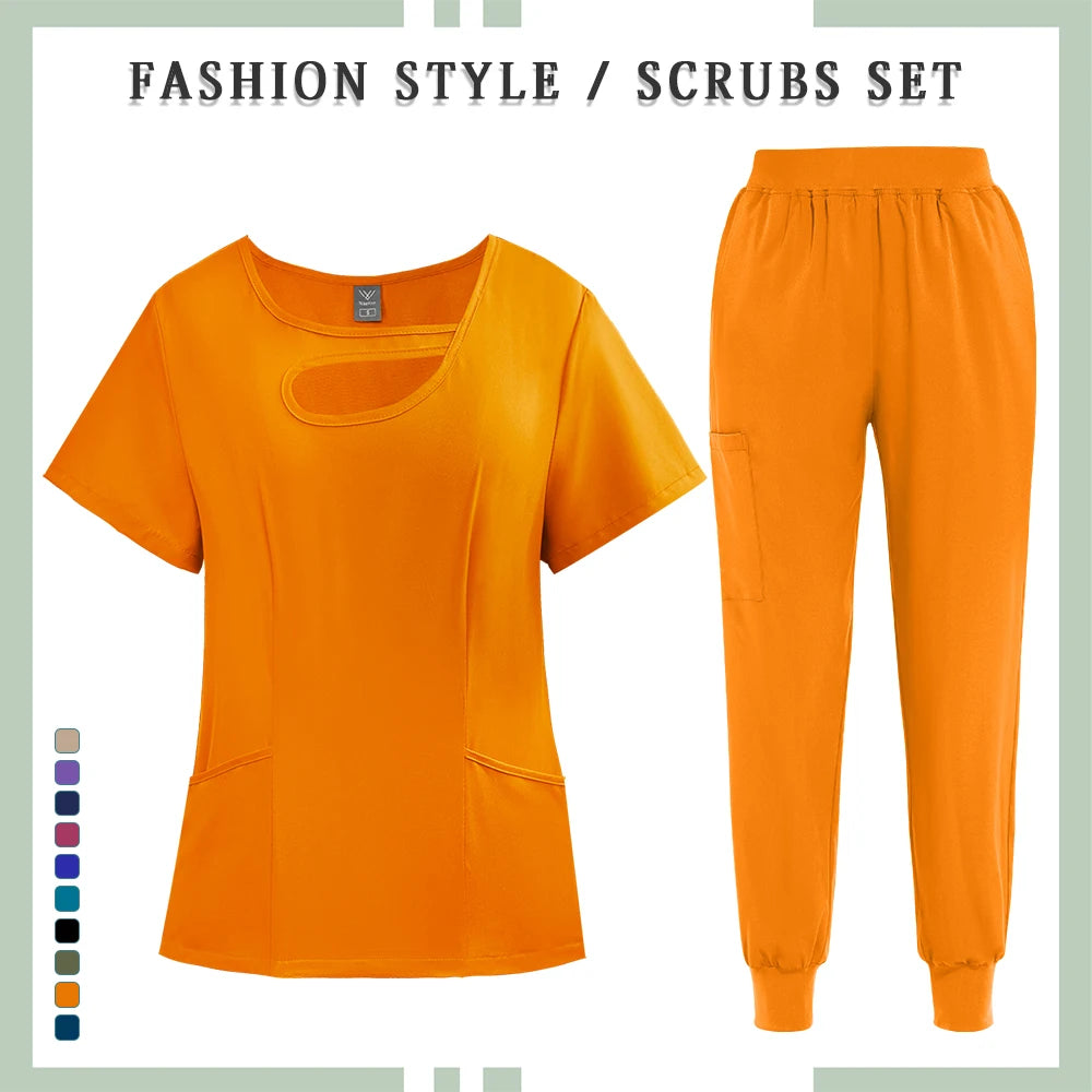 Wholesale Operating Room Work Clothes Medical Uniforms Women Hospital Work Scrubs Set Supplies Dental Nurse Suit Jogger Workwear