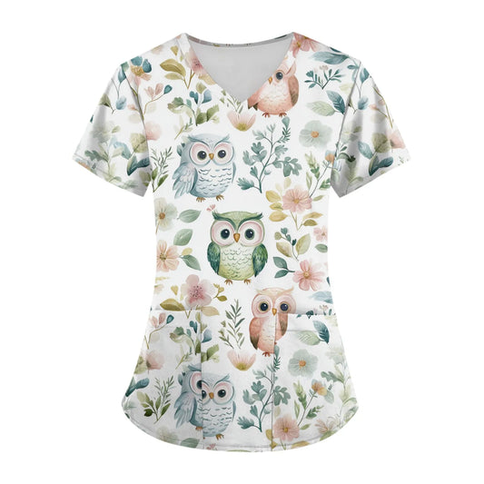 Women's Casual Nurse Uniform Cute