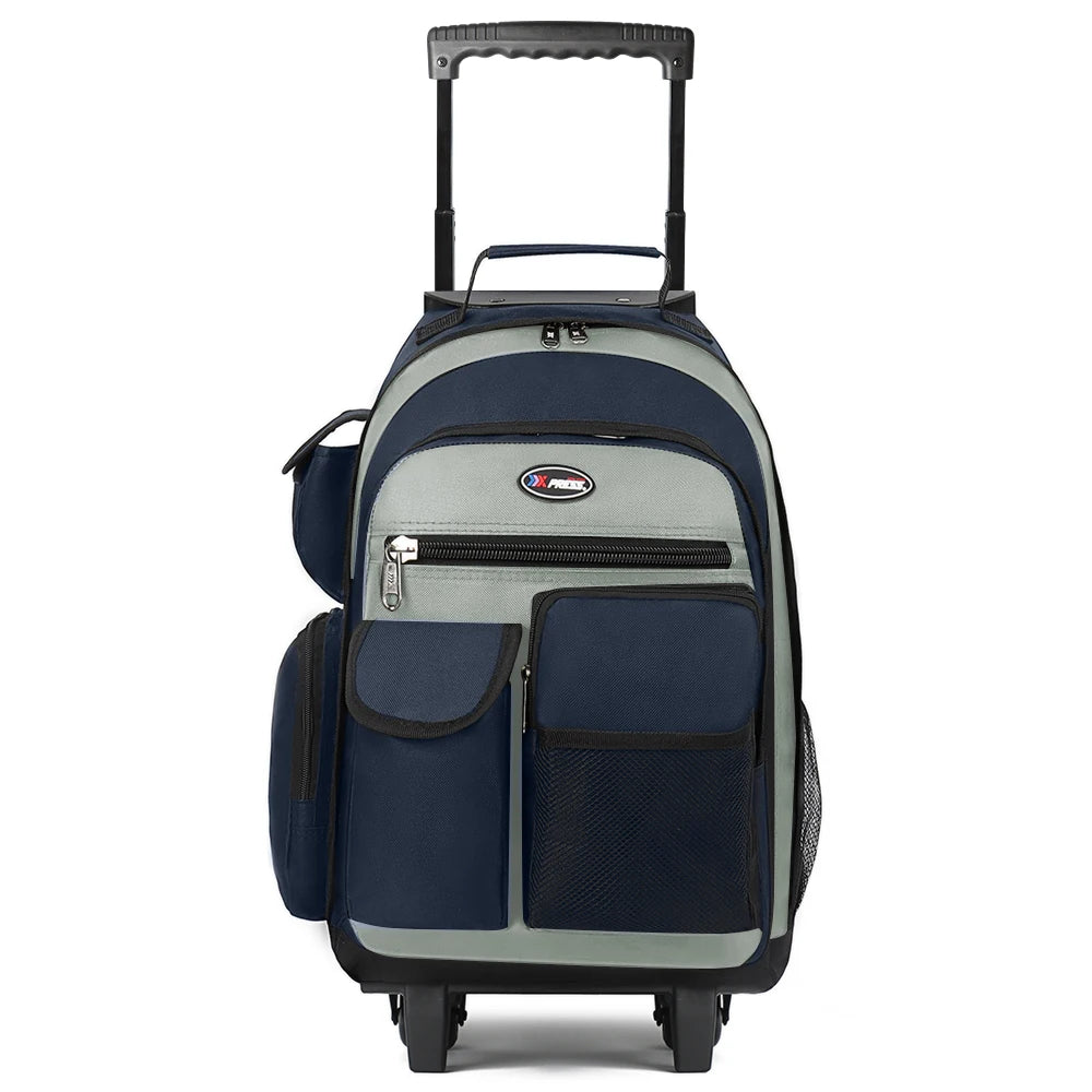 20 Inch Rolling Backpacks For Adults Large Capacity Backpack with Wheels Trolley Suitcase Wheeled Bag Laptop Backpack