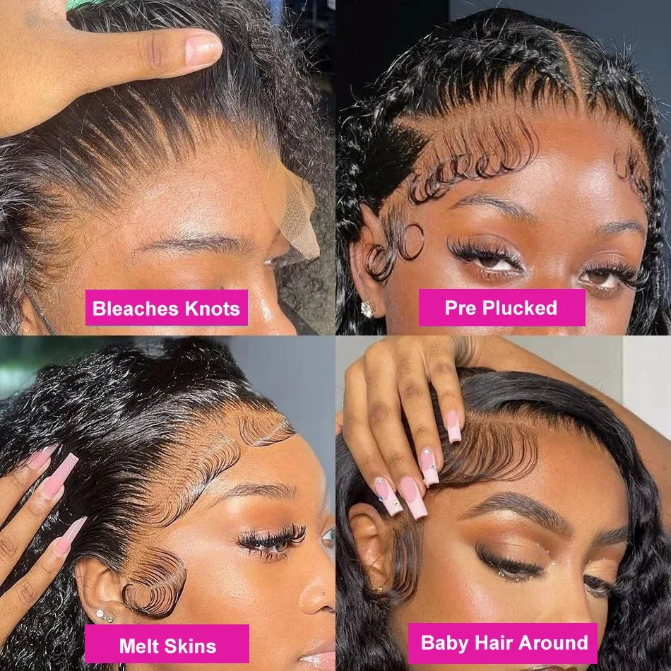 100% Brazilian Curly Lace Front Wig Short Bob  Wigs Wave 13X6 Hd Lace Frontal Human Hair Wig For Women Choice