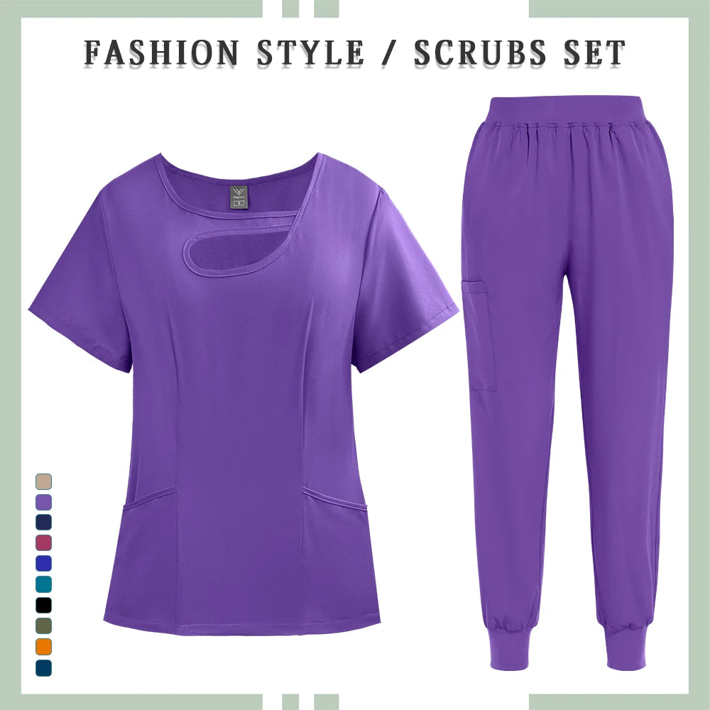 Wholesale Operating Room Work Clothes Medical Uniforms Women Hospital Work Scrubs Set Supplies Dental Nurse Suit Jogger Workwear